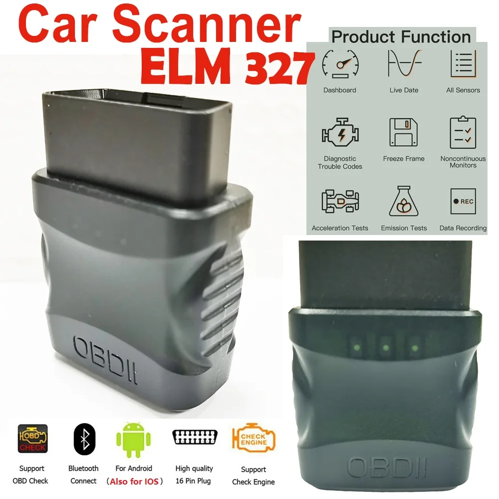 Car code Reader ELM327 move Error Code by phone elm327 Android windows IOS phone bluetooth OBD2 car Engineering ELM327 scanner