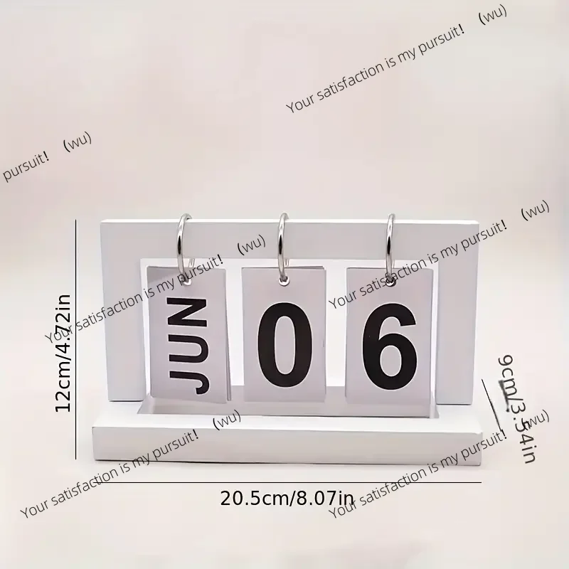 Ins Minimalist Style Living Room Office Decoration Wooden Calendar Ornament Modern Desk Accessories Simple Home Decor Crafts