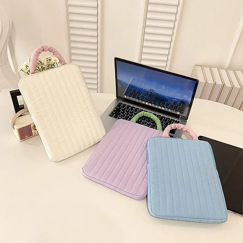 

Laptop Case Storage Bag Commuter Women's Shoulder Bag Large Capacity Handbag Cute Color Block Handbag Tablet Sleeve Holiday Gift
