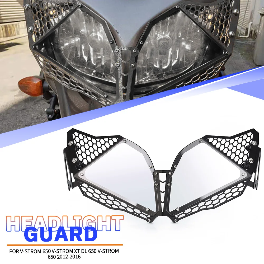 

For Suzuki V-Strom 650 V-Strom XT DL 650 V-STROM 650 Motorcycle Accessories Front Headlight Guard Cover Protection 2012-2016