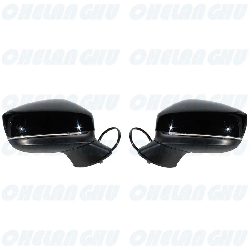 For Mazda CX-5 2017 2018 2019 2020 2021 2022 1 Pair 9 Pins Black Painted Blind Spot Power Fold Mirror Assembly