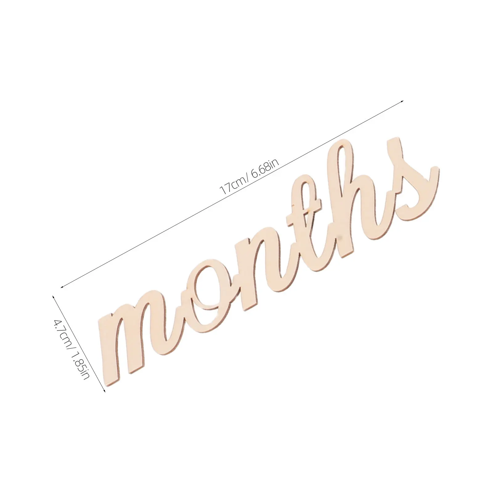 1Set Baby Monthly Sign Cards Wooden Newborn Birth Announcement Photo Props Infant Growth Tracker 1-12 Months Baby Commemorative