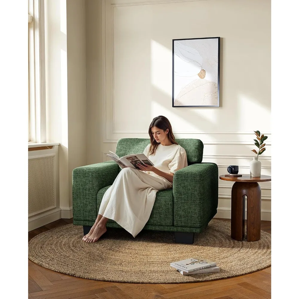 AMADA HOMEFURNISHING 40 كرسيًا لغرفة المعيشة، كرسي للقراءة، كرسي مميز، أريكة صغيرة لغرفة النوم، كرسي بذراعين كبير الحجم في منتصف القرن #6