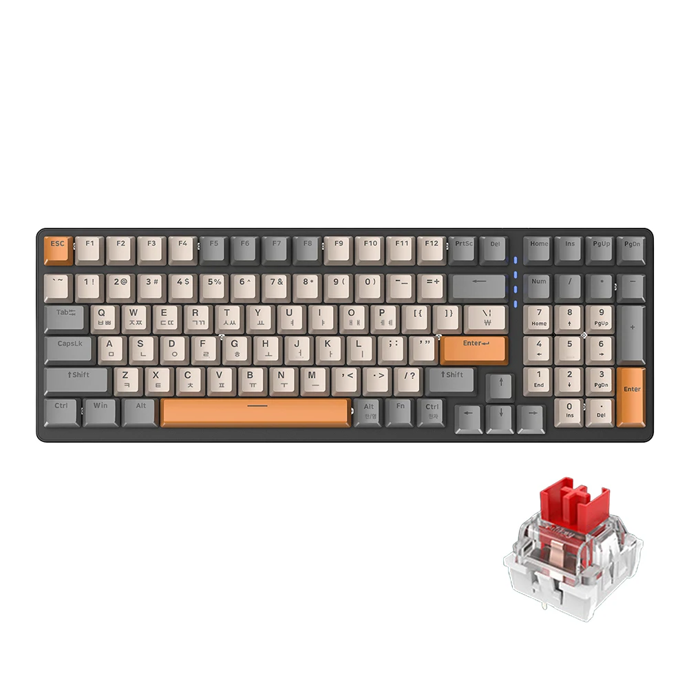 

Беспроводная клавиатура Type-C, клавиатура с возможностью горячей замены, несколько световых эффектов, Bluetooth-совместимая геймерская клавиатура, 2000 мАч, K6 для компьютера, ноутбука