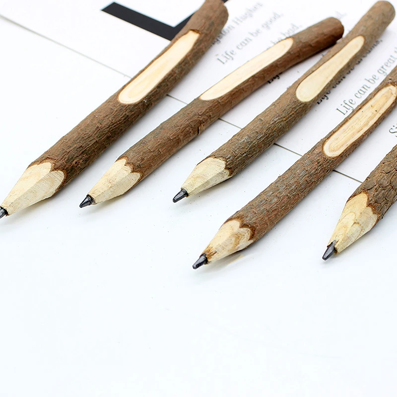 5Pcs Business Office School Wedding Party Real Wooden Ballpoint Pens Branch Ballpoint Pens Wood Ballpoint Pen