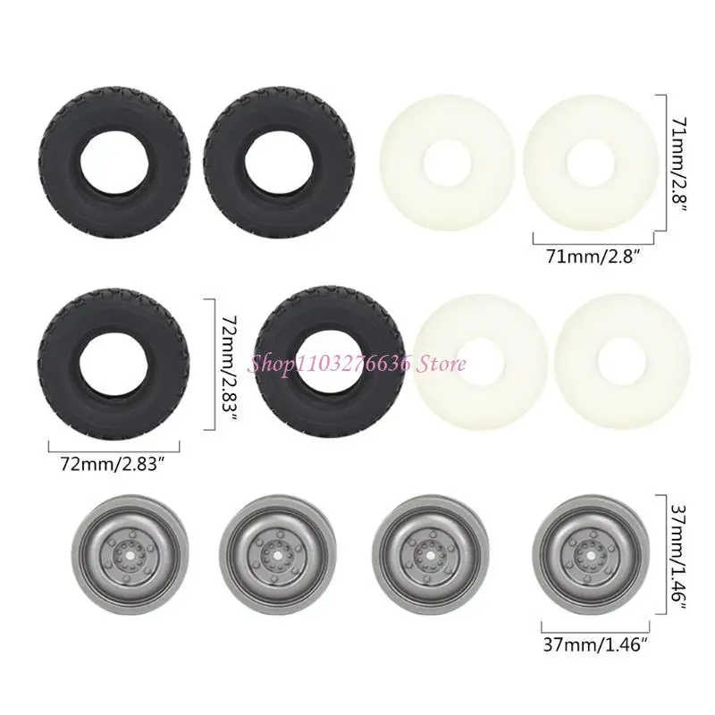 

R6FD Remote Control Car Tire Replacement for WPL B14 B24 C14 C24 C34 C44 MN D90 91 96 99 99S 1/12 1/16 RC Crawler Car