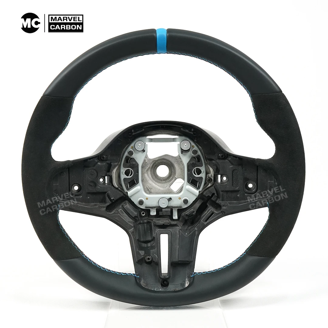 

MC Flat leather custom steering wheel For BMW G20 Alcantara grips No Airbag