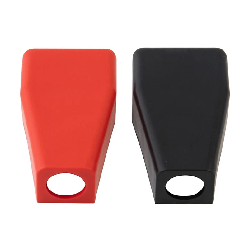 

2pcs Car Battery Terminal Covers Positive Negative Top Post Cap Protection Insulate Case Battery Wire Connectors Rubber Caps