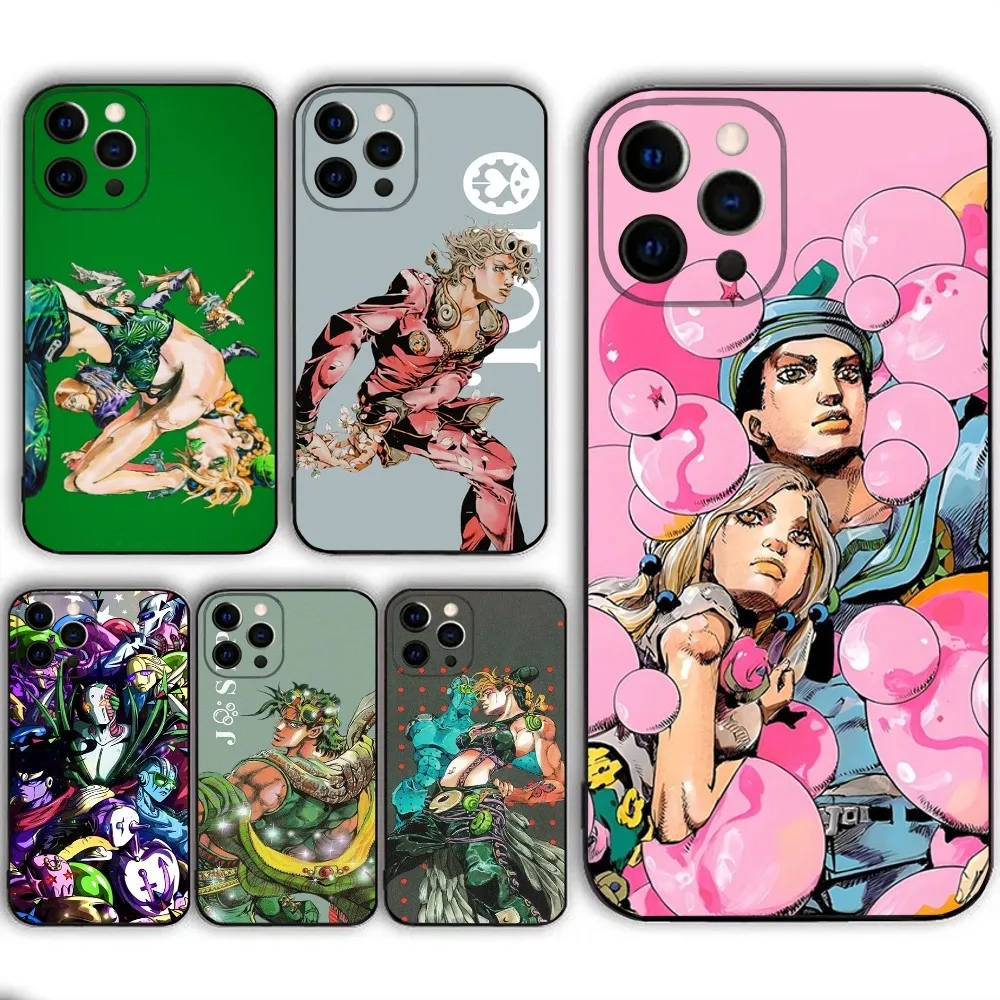 Anime J-JoJos Bizarre A-Adventure Cartoon Phone Case  For IPHONE 15,13,14,12,Mini ,11, Xr, X ,Xs Pro Max 8, 7 Plus Back Cover