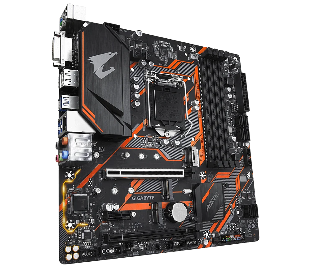 GIGABYTE B365M AORUS ELITE LGA 1151 (серия 300) Intel B365 SATA 6 Гбит/с Micro ATX Материнская плата Intel
