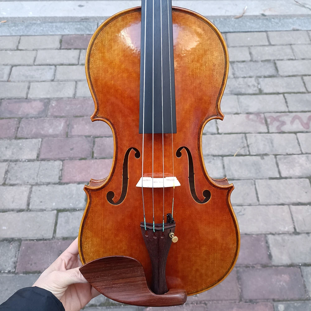 20 year natural European maple violin 4/4 Stradivarius with Italian retro oily varnish professional violin with strong sound!