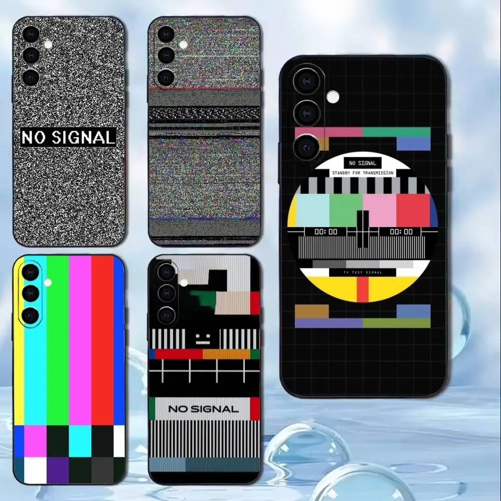 

No Signal TV Phone Case For Samsung GalaxyA13,21s,22,31,32,52,53,71,72,73,Soft Black Cover