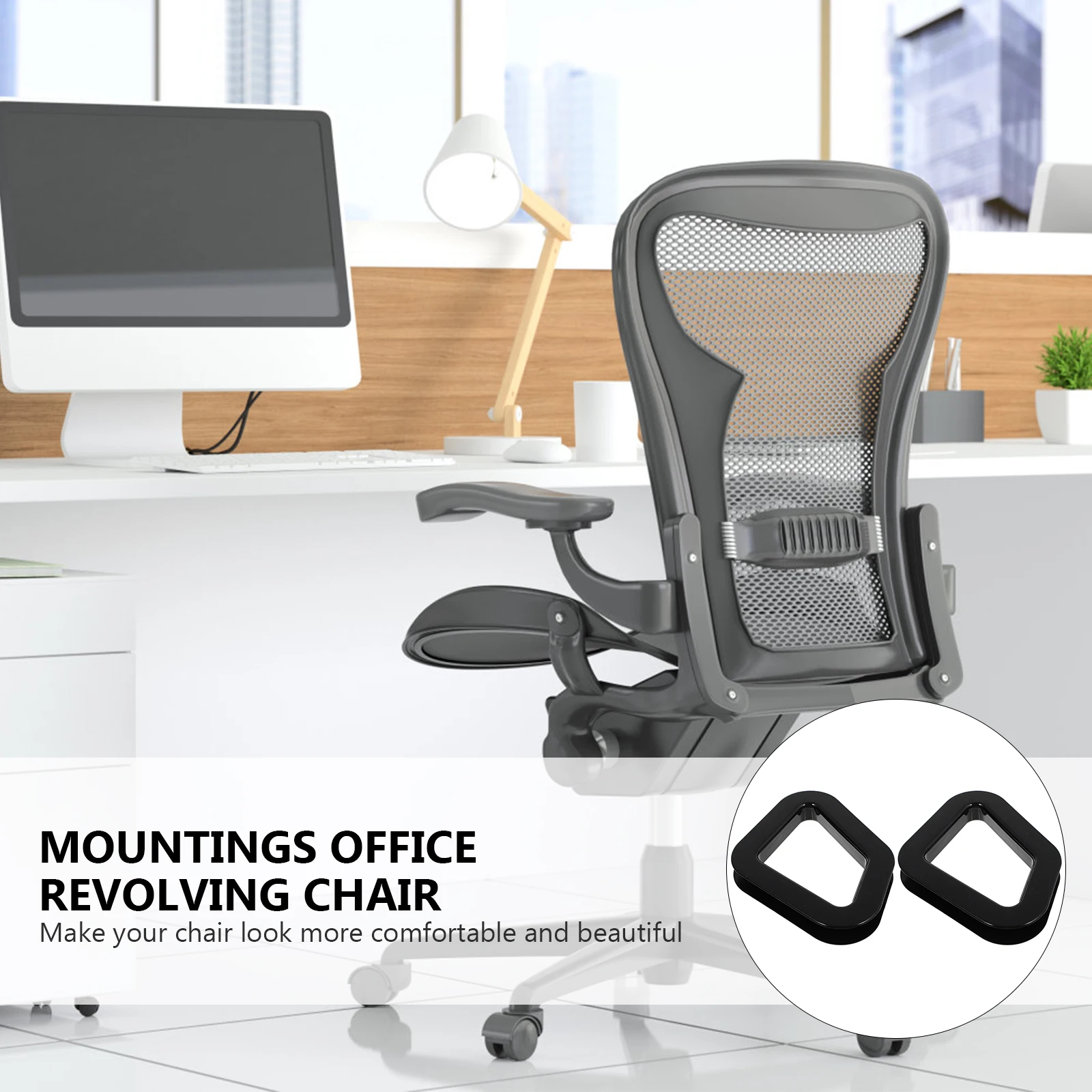 

2 Sets Gaming Chair Accessories Plastic Fittings Comfortable Mountings Office Revolving Chair Design Easy Installation Custom