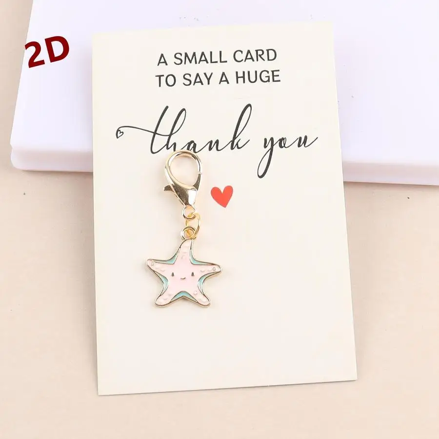 1/5/10/20/50/100pcs 2D Flat - /s 2D Colorful Cute Cartoon Starfish Keychain, Ocean Series Drip Oil Keychain, Fashion Party Gifts
