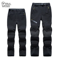 TRVLWEGO Pants Hiking Camping For Men Warm Winter High Quality Walking Male Waterproof Skiing Trekking Trousers