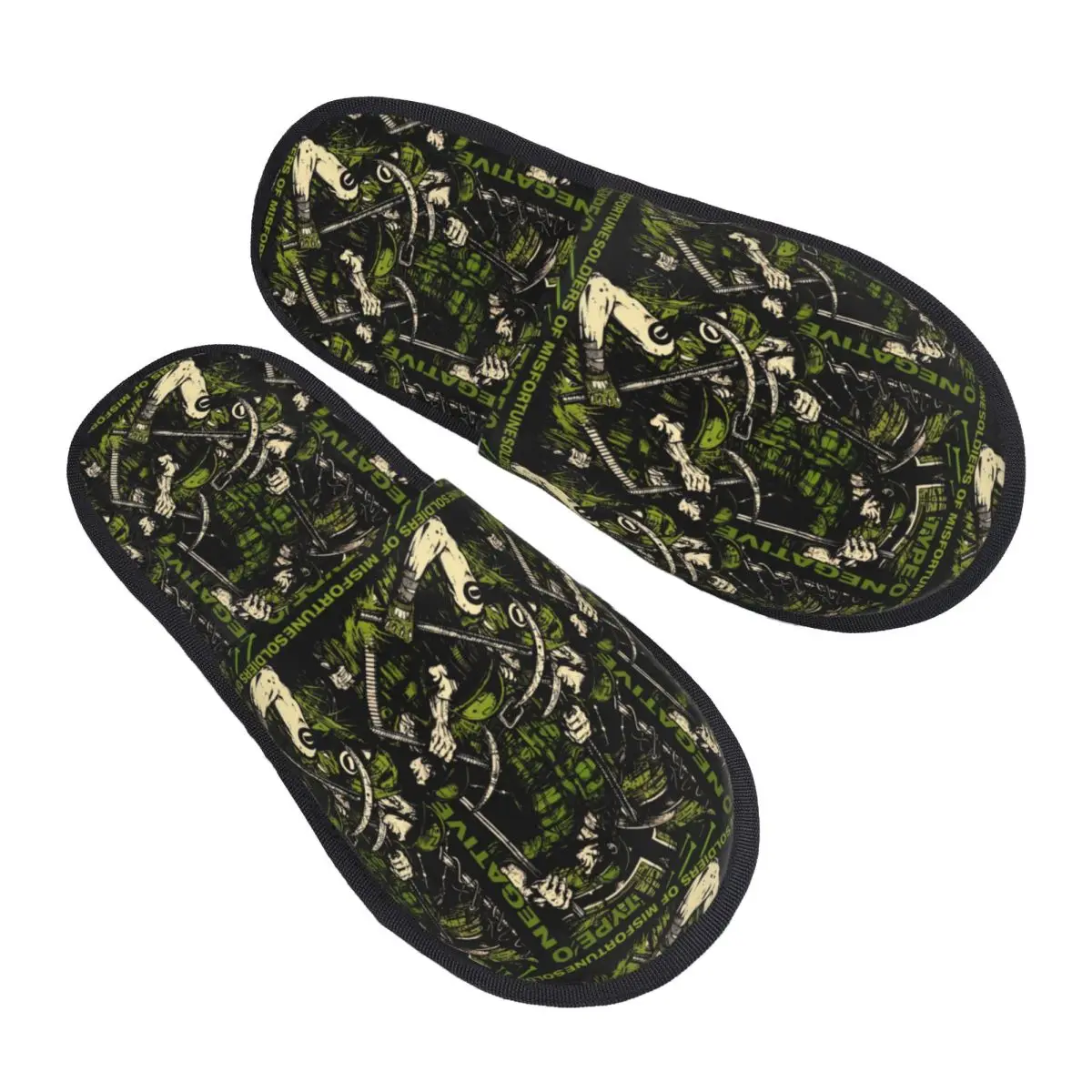Custom Types O Negative Gothic Metal Band Memory Foam Slippers Women Comfy Warm House Slippers