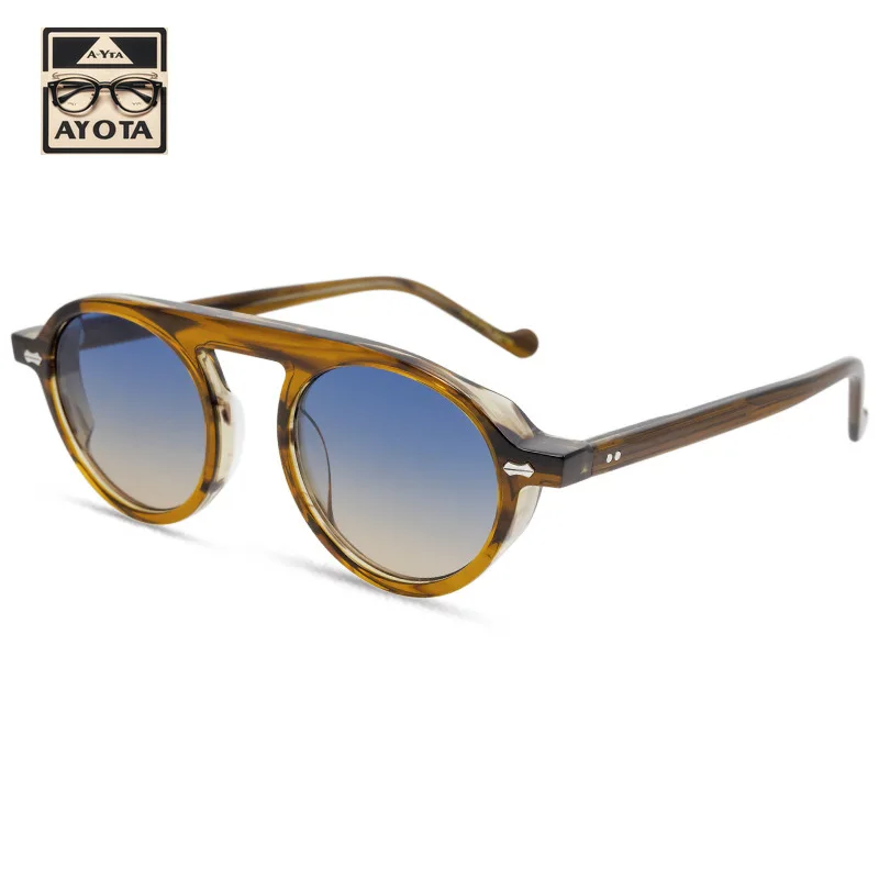 

2025 New Personalized Pilot Fashion Sunglasses for Men's Designer Brand Acetate Outdoor Handmade Uv400 Women's Sunglasses