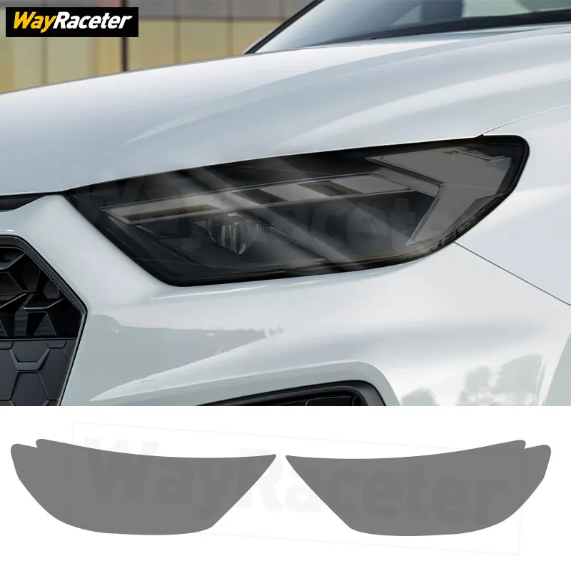

2 Pcs Car Headlight Protective Film Transparent Smoked Black TPU Sticker For Audi A1 2019 S1 2025 2021 2024 2023 2022 2020