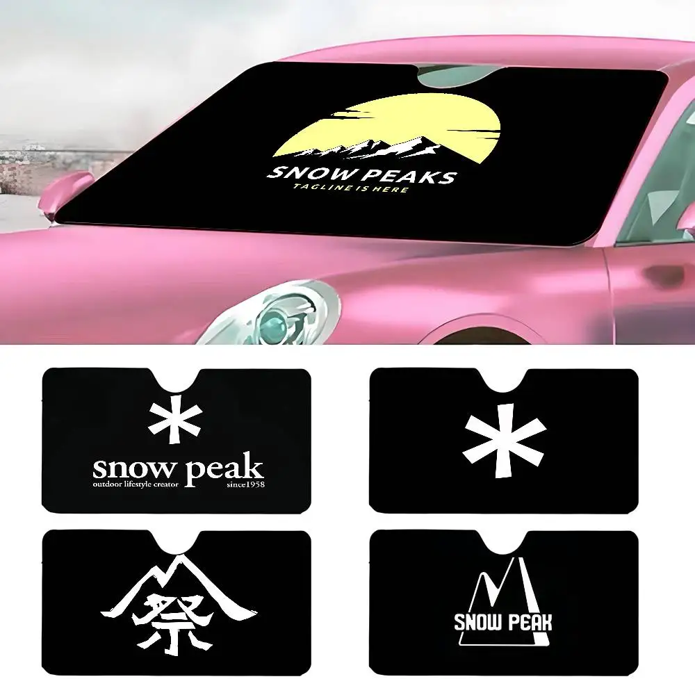 Модный автомобильный солнцезащитный козырек с логотипом S-Snow Cool P-Peak, лобовое стекло, защита от ультрафиолета, передняя солнцезащитная козырек для салона автомобиля