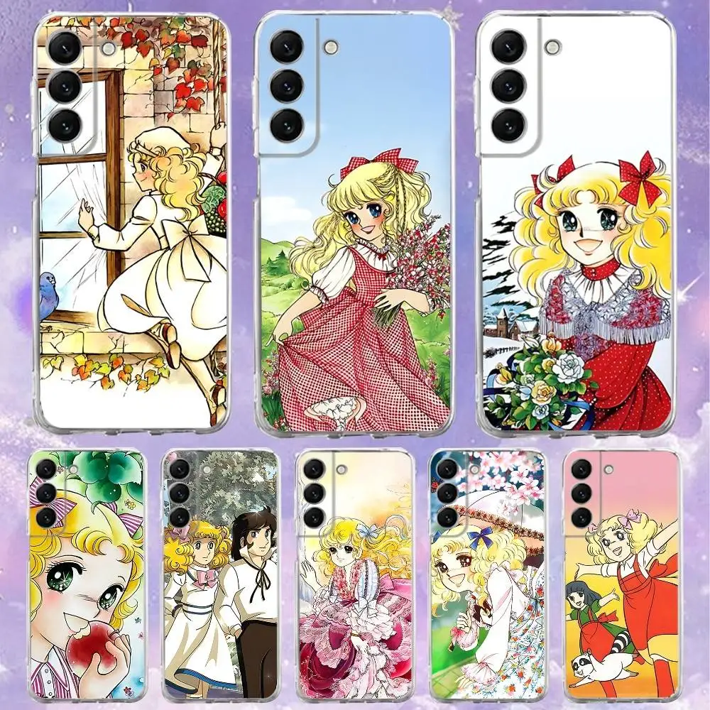 

C-Candy candy anime Phone Case For Samsung S30,25,24,23,21,22,20,10,5G,FE,lite,PIus,Ultra Transparent Cover