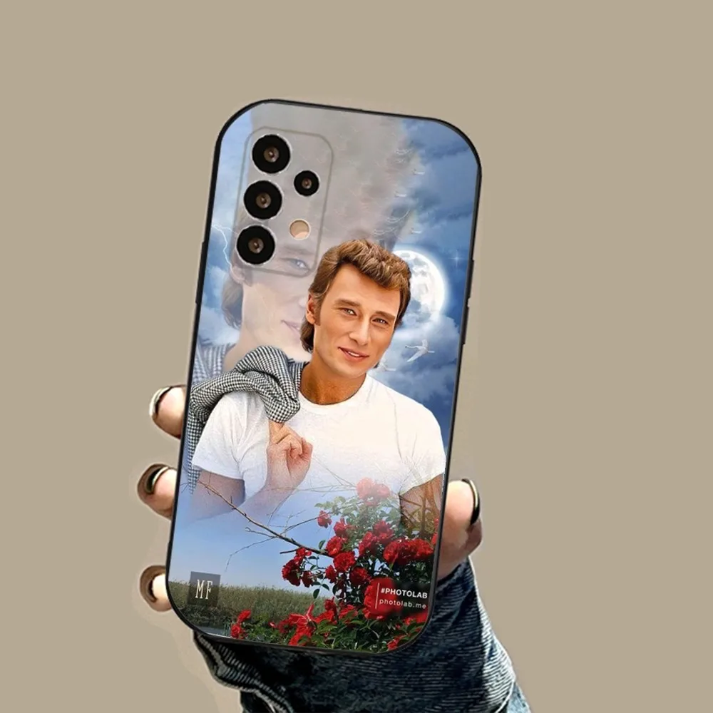 J-Johnny Hallyday Singer Phone Case For Samsung S24,23,22,30,21,10,9,Ultra,Plus,Lite,FE,5G Black Soft Case