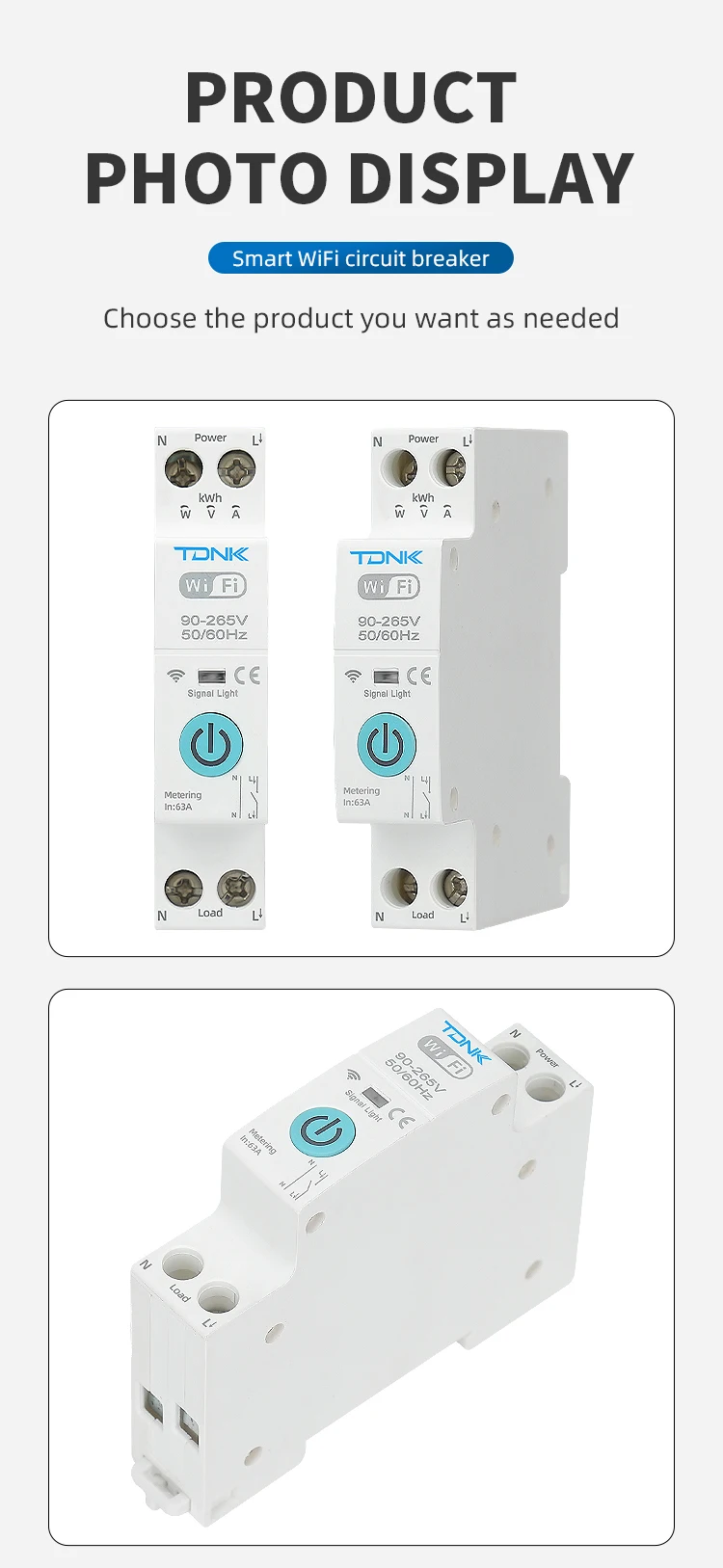 TUYA WiFi MCB 1A-63A Smart Circuit Breaker Überstrom Unter Spannung Schutz Power Metering Drahtlose Fernbedienung Schalter – Detail 19