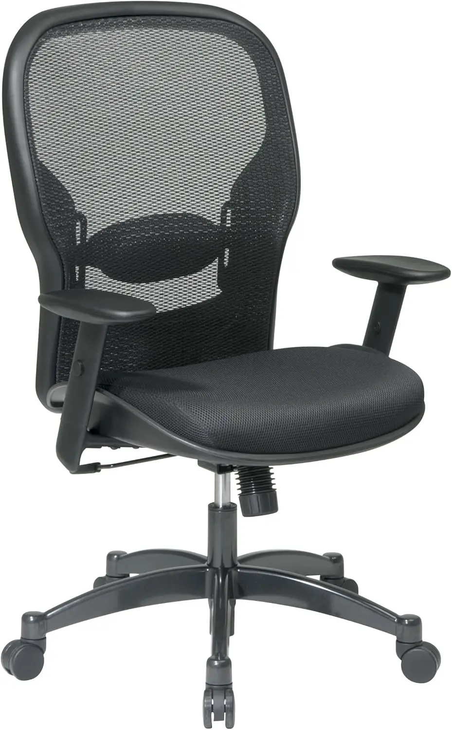 Breathable Mesh Black Back and Padded Mesh Seat, 2-to-1 Synchro Tilt Control, Adjustable Arms and Lumbar Support