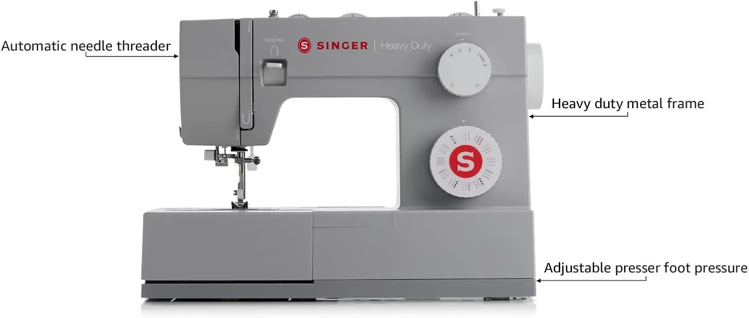 Heavy Duty 4452 High Speed Sewing Machine With Accessory Kit | Strong Motor with Enhanced Piercing Power, 110 Stitch Application
