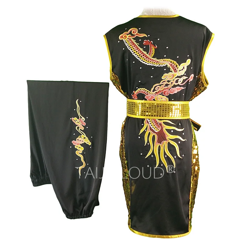 زي فنون الدفاع عن النفس بقبضة جنوبية (Nanquan) مصنوع خصيصًا للرجال والنساء - أداء الكونغ فو المطرز والممارسة