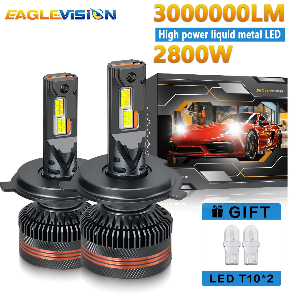 EAGLEVISION Super Bright 2800W High Power Canbus HeadLamp 3000K/4300K/6000K Lighthouse 9005 9006 9012 H1 H4 H7 H11 12V 24V
