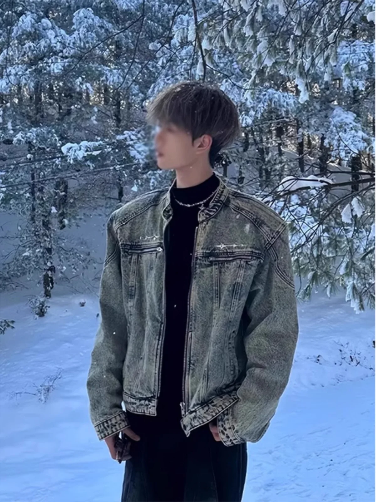 

Мужская джинсовая куртка в стиле ретро-американский олдскульный деним, весенняя новинка, с воротником-стойкой, создающая ощущение премиум-класса