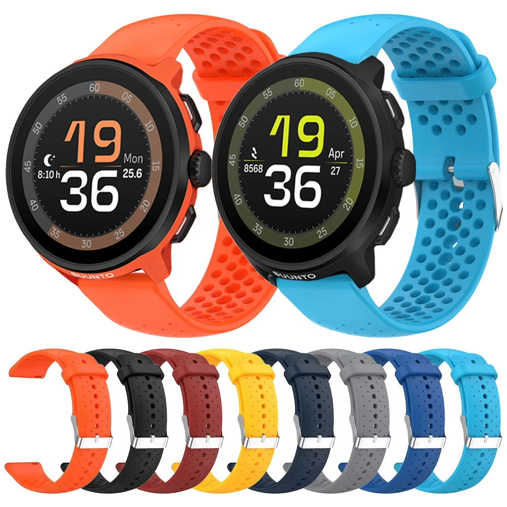 20 mm 22 mm Silikonarmband für SUUNTO RACE RUN/RACE S/OCEAN/VERTICAL/9 PEAK PRO Band für COROS PACE 3 2 Sport atmungsaktives Armband