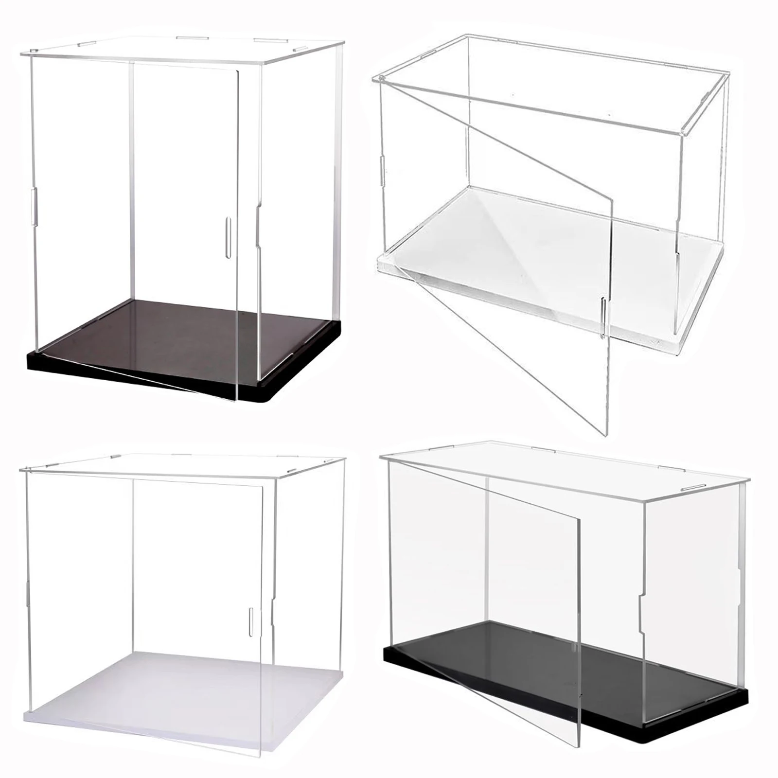 Transparent Acrylic Display Case for Collectibles Figures Car Toys,Assemble Storage Box Countertop Organizer Dustproof Showcase