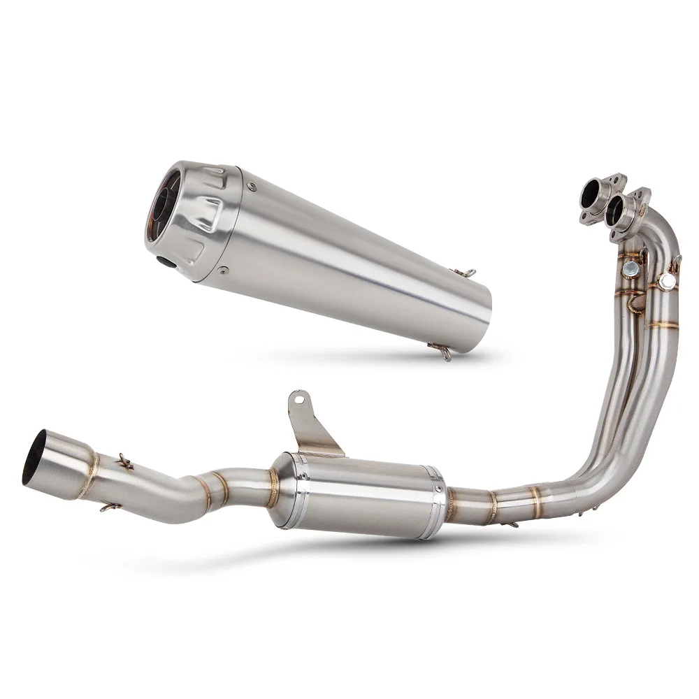 Für Aprilia RS660 (2021-2024) Motorrad-Auspuff-Modifikations-Kit - Vorderes Verbindungsrohr + ARROW Baseball-Schalldämpfer mit Gegendruck – Detail 2