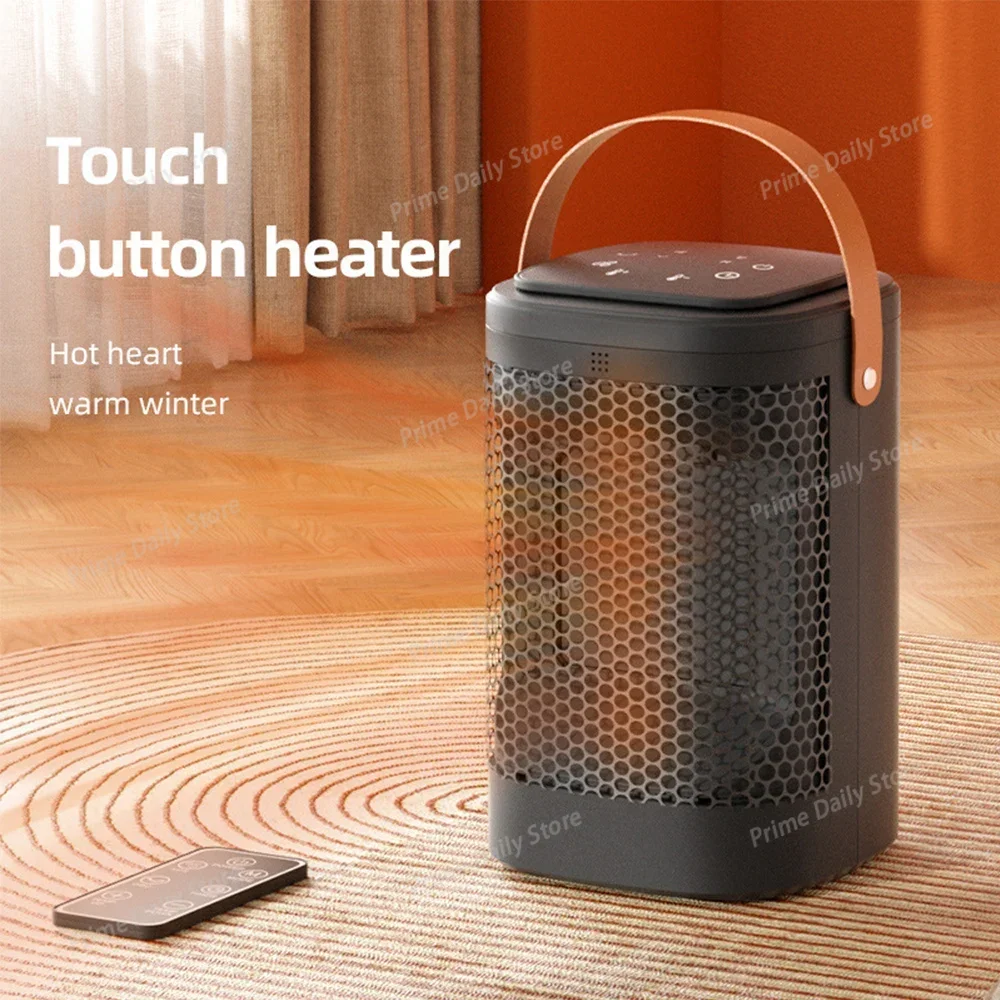 Portable Electric Heater PTC Heating Fan Remote Control Desk Heater 70° Oscillating Heater for Room Home Heating Device