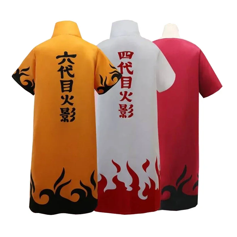 Capas de Cosplay de Anime Uzumak, uniforme del cuarto Yondaime Hokage Namikaze Minato, capas del sexto Kakashi para hombres y niños, disfraz de Halloween