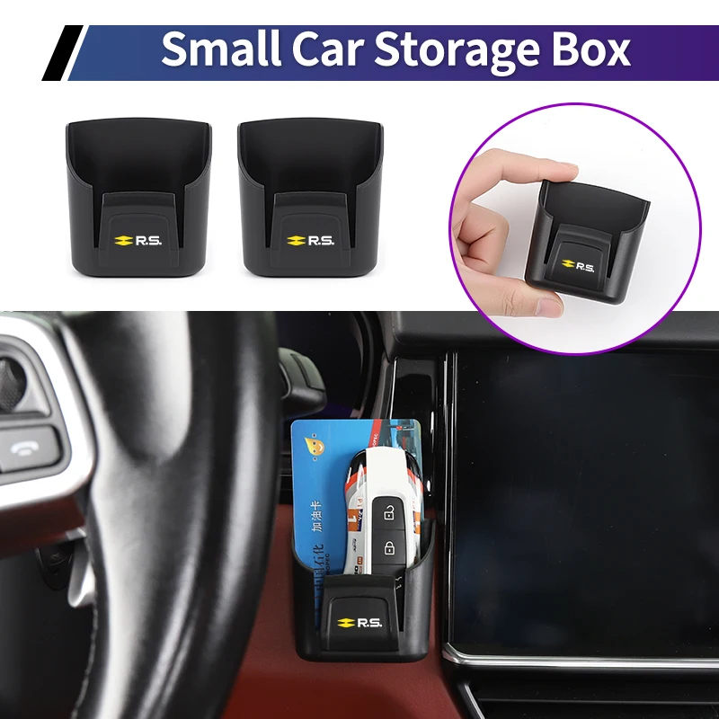 Car ABS Plastic Phone Storage Box Adhesive Key Organizer Auto Accessories For Renault Koleos Megane Espace Kadjar Duster Symbol