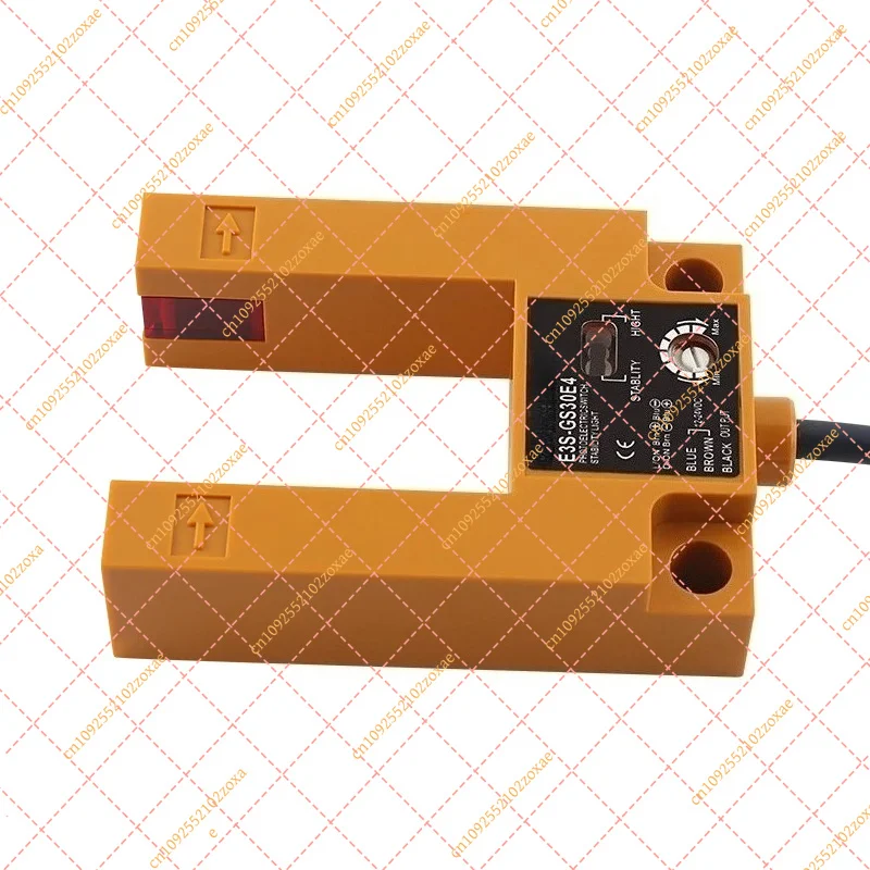 U-Shaped Groove Infrared Photoelectric Sensor Elevator Flat Bed Switch 3-Wire PN Normally Open Induction Switch 30mm