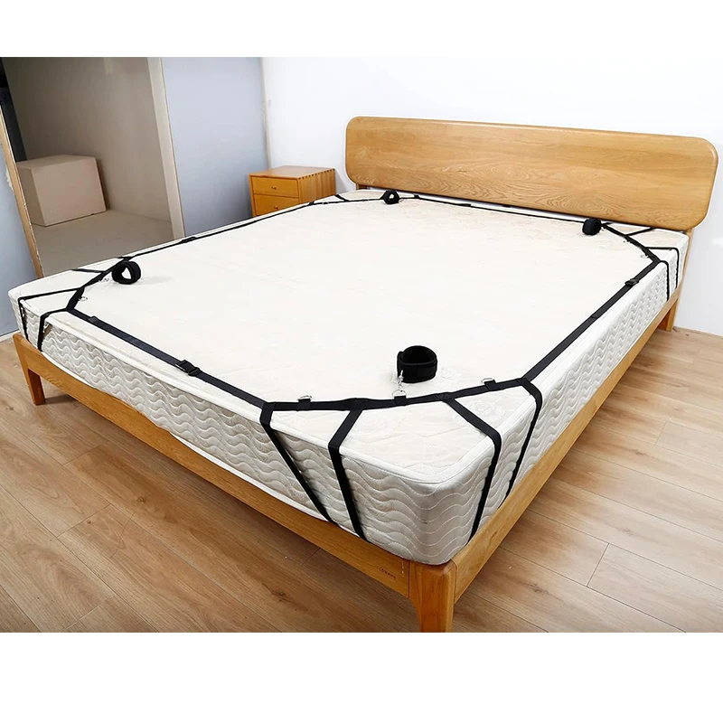 ملحق جنسي لا هزاز 18 سرير جنسي ضبط النفس BDSM عبودية مفتوحة الساق الكاحل الأصفاد الأزواج ألعاب الكبار أصفاد النايلون ألعاب الجنس #4