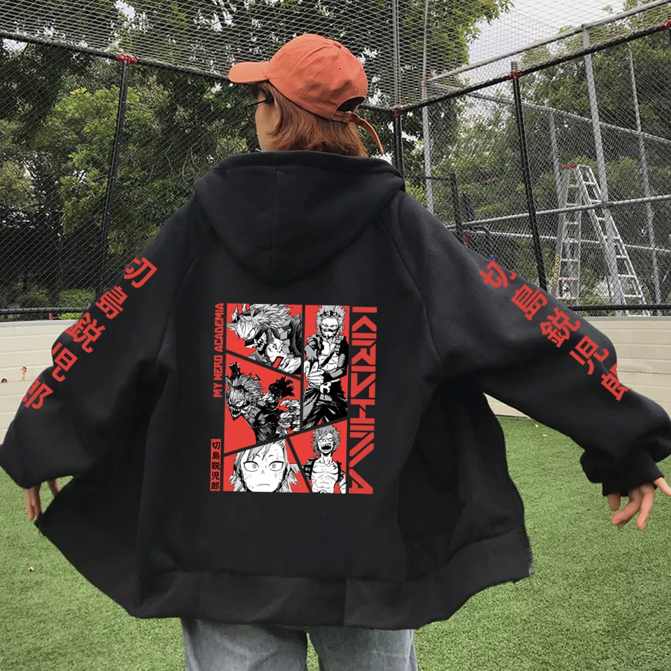 Hoodie com zíper unissex da My Hero Academia, Pullovers engraçados