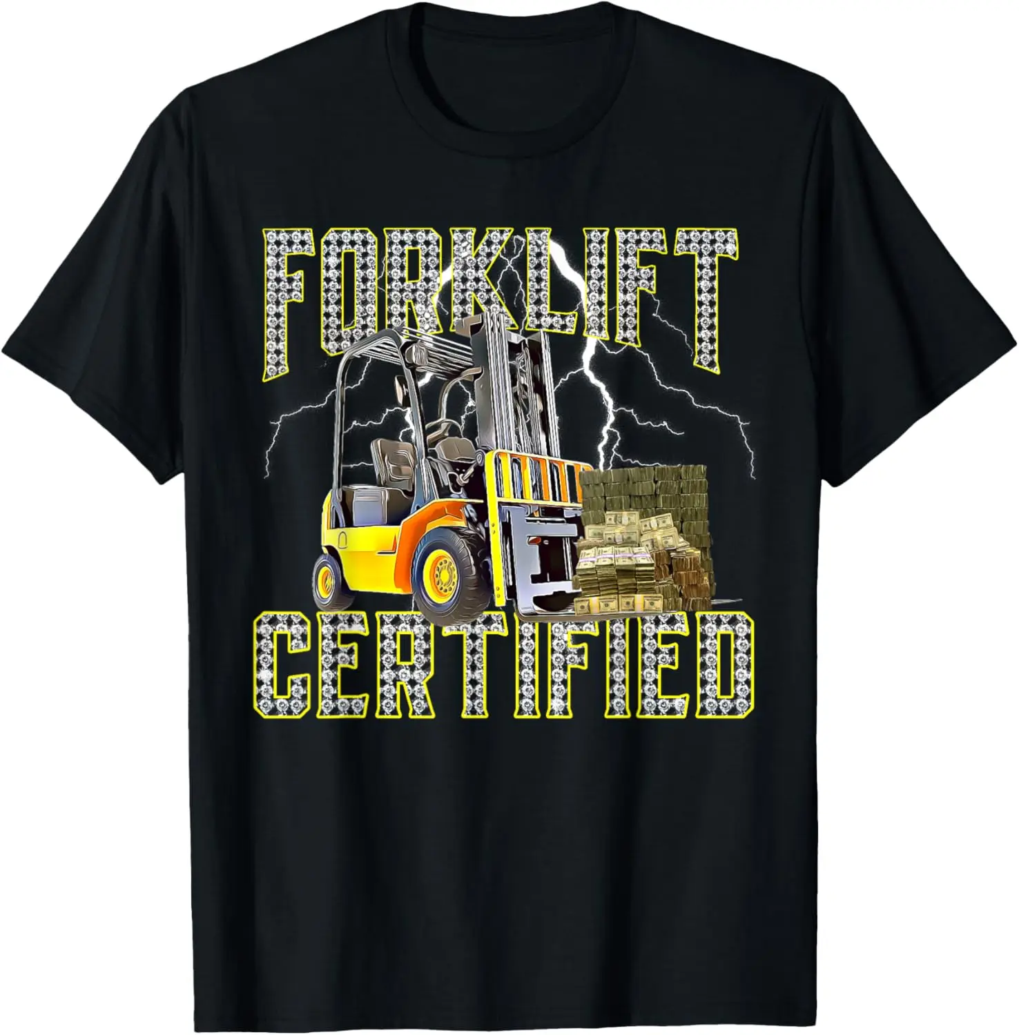 

Retro Style Funny Forklift Operator Forklift Certified T-Shirt