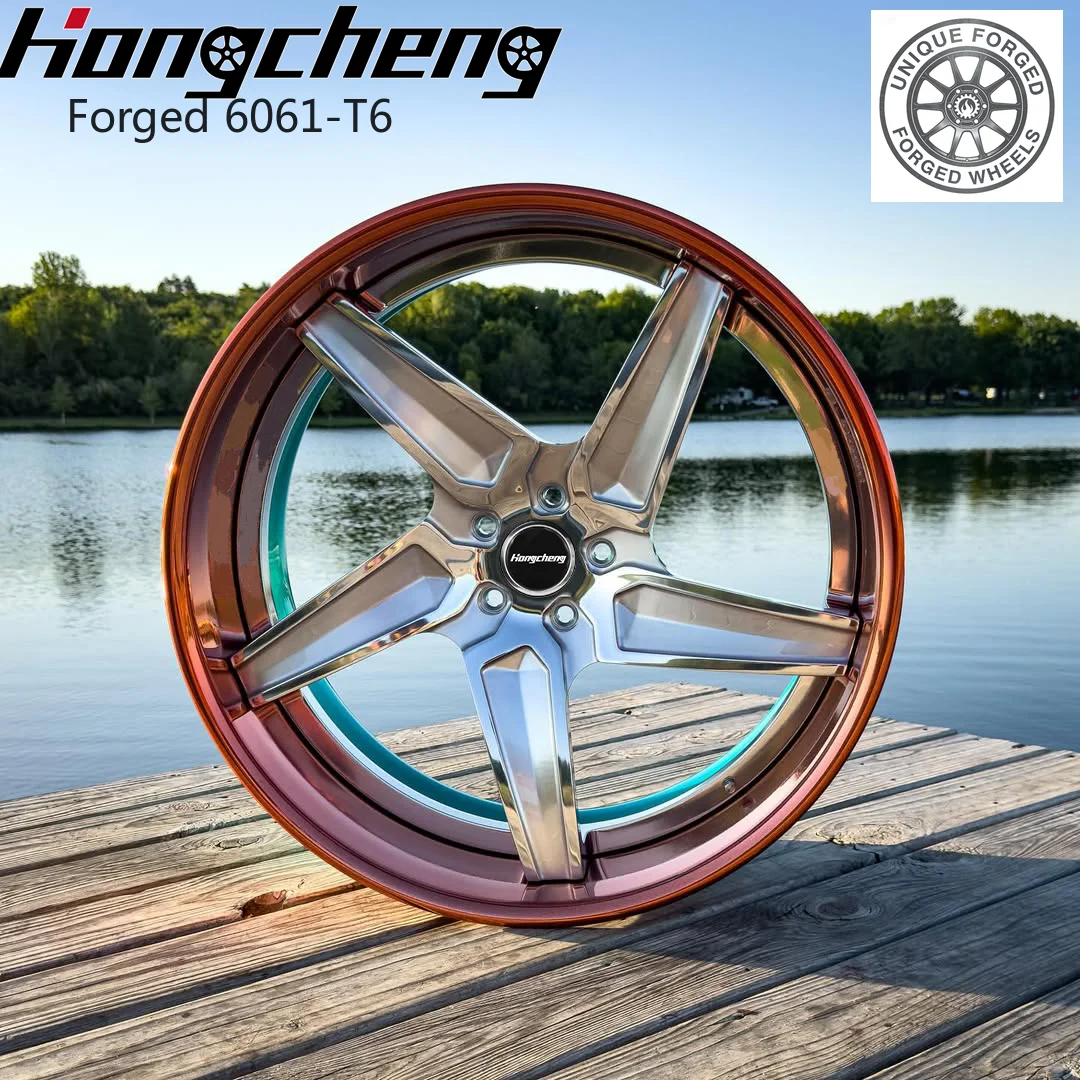 

26 styles2/3 -pieces Forged Passenger Car Wheels 5x114.3 5x112 5x130 18 20 21 22 24 Inch Colored Chrome Wheels