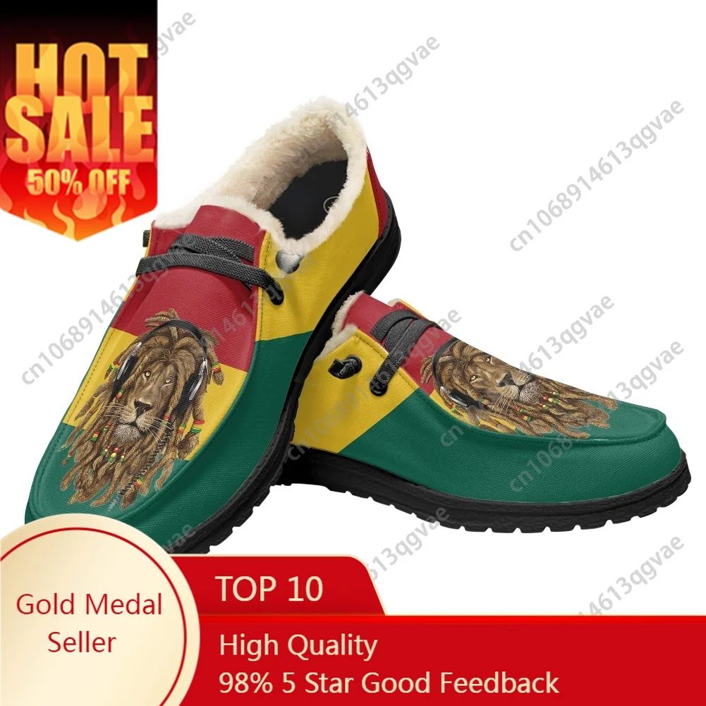 

Reggae Rastafarian Rasta Rastafari Lion Of Judah Casual Shoes Plush Flat Shoe Men Woman Breathable Outdoor Footwear Custom Shoe