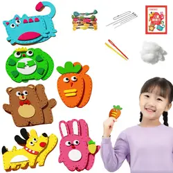 Animals Craft Kit Forest Creatures DIY Sewing Felt Plush Animals Ornaments Stuffed Animals Set DIY Kits For Girls And Boys