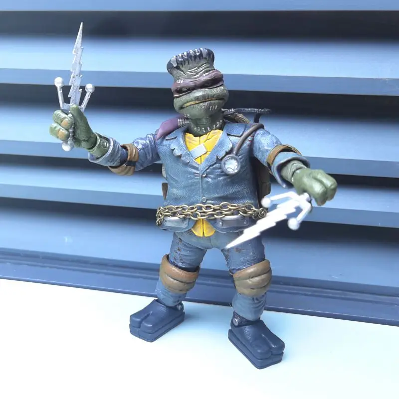 Neca Turtles Monster Raphael Frankenstein Turtle Mainan Koleksi Sains Boneka Horor Karakter Koleksi Model Mainan Hadiah