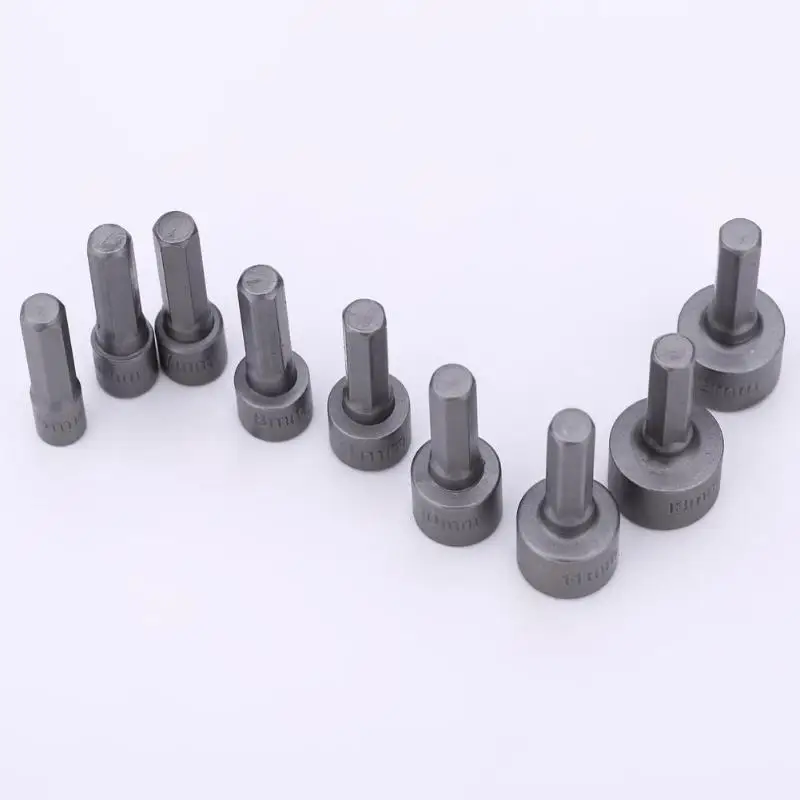 9pcs/set 5mm-13mm Hex Sockets Sleeve Nozzles Nut Driver Set Screwdriver Set Schroevendraaier Set Bits Sets Tools Socket Wrenches