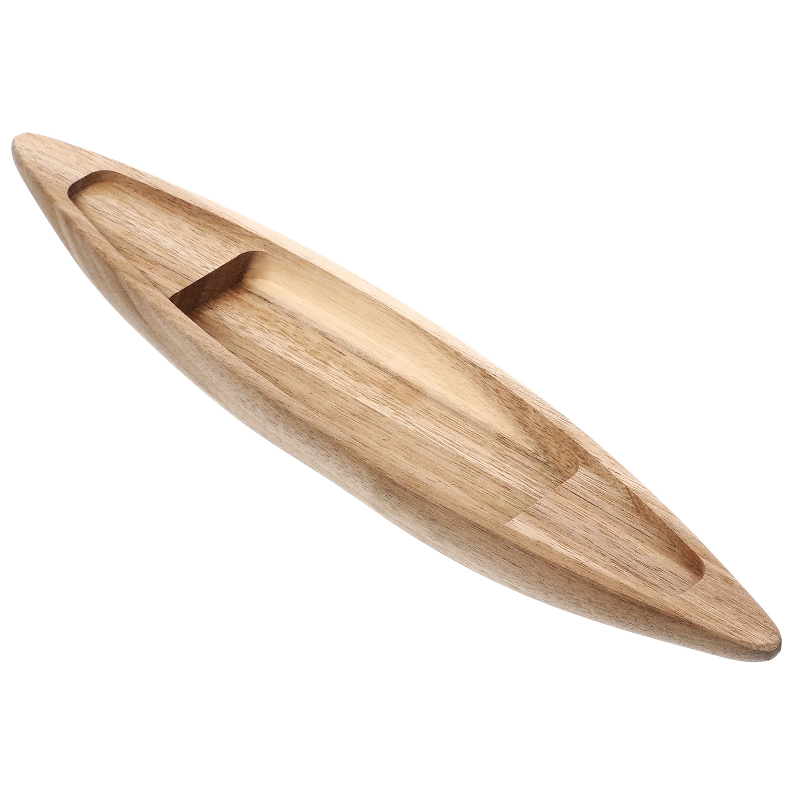 Wooden Boat Model Nautical Fishing Boat Model Unfinished Wood Boat Canoe Craft Toy Ocean Landscape Ornament