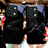 A white-lined hourglass For OnePlus Nord CE 3 N30 2 N20 4 2T 2 Lite 5G Ace 5 2V 6 7 10 8 9 12 13 Tempered glass phone case black