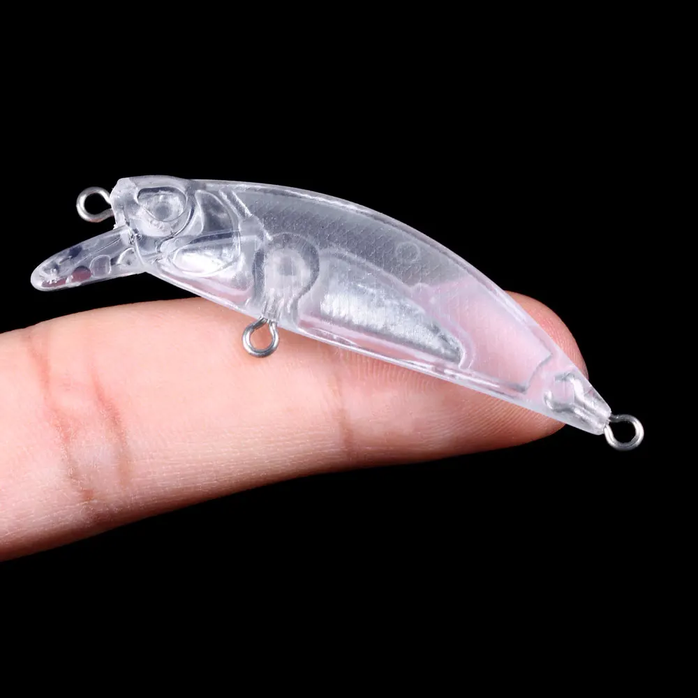 20 Stück 5,8 cm 4,4 g Blanko-Köderkörper, unlackierte Minnow-Crankbaits, DIY-Kunstköder zum individuellen Bemalen