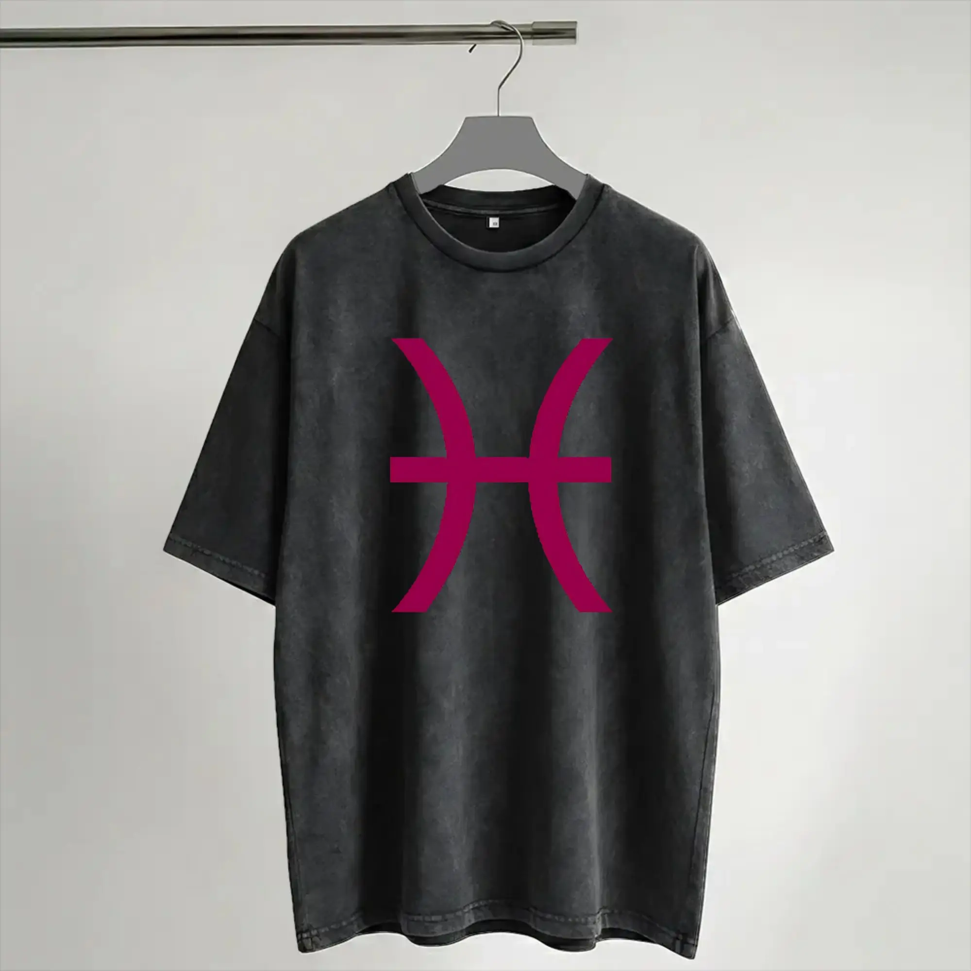 pisces fuchsia sign meenah feferi peixes Homestucks Outfit Washed T Shirts Men Women Streetwear Hip Hop T-Shirts Summer Tees